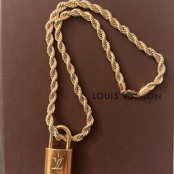Authentic lv lock charm with gold plated chain - Picture 6 of 8